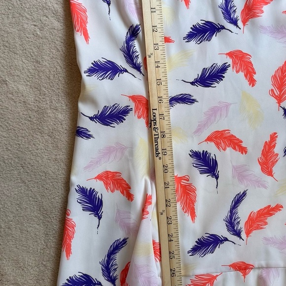 NWOT CeCe Delaney Sleeveless Flounce Hem Feather Print Dress Women's Size 6 - Picture 12 of 12
